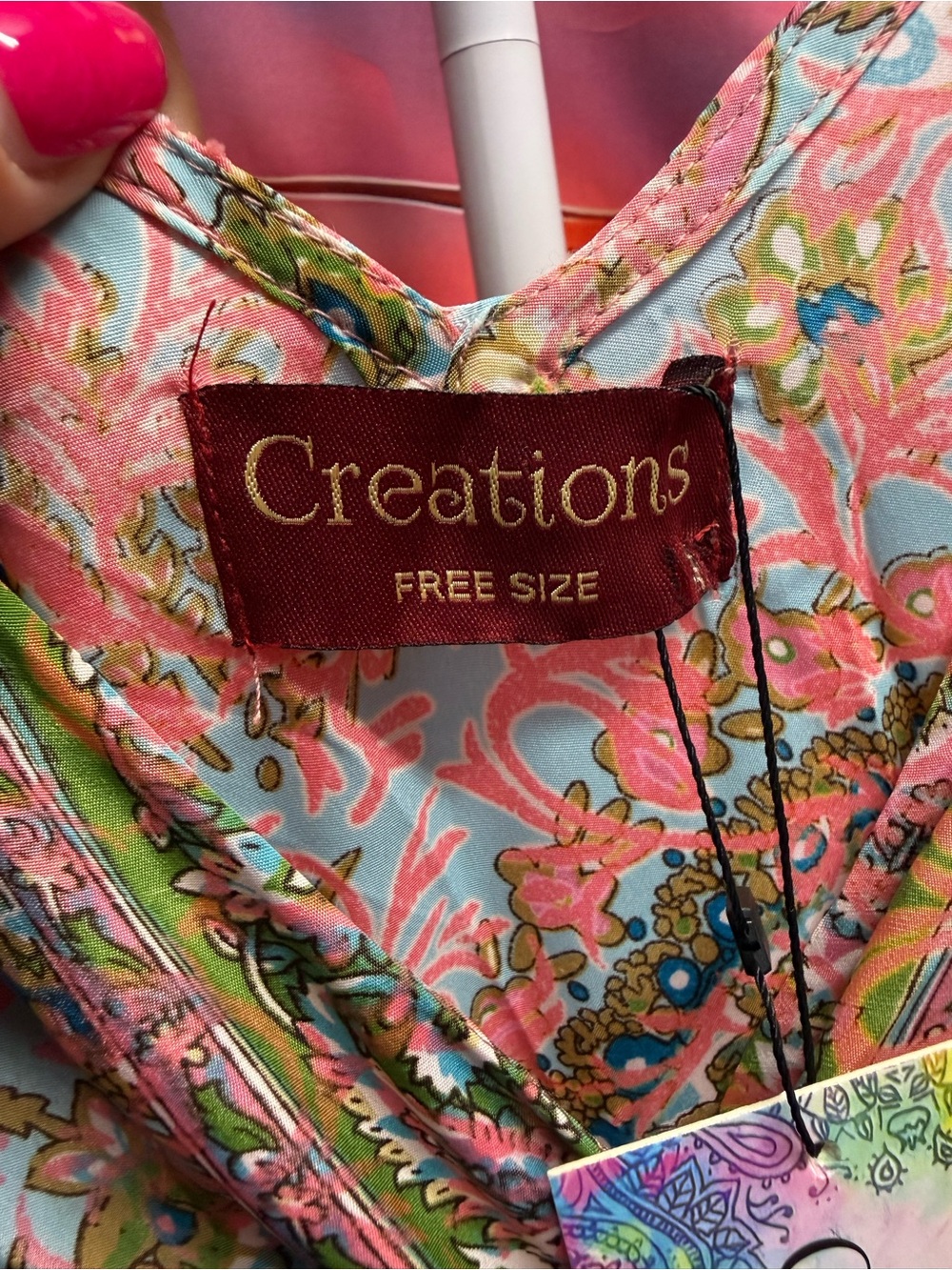 Creations Boutique Pink Floral Maxi Dress Free Size NWT - Picture 4 of 8